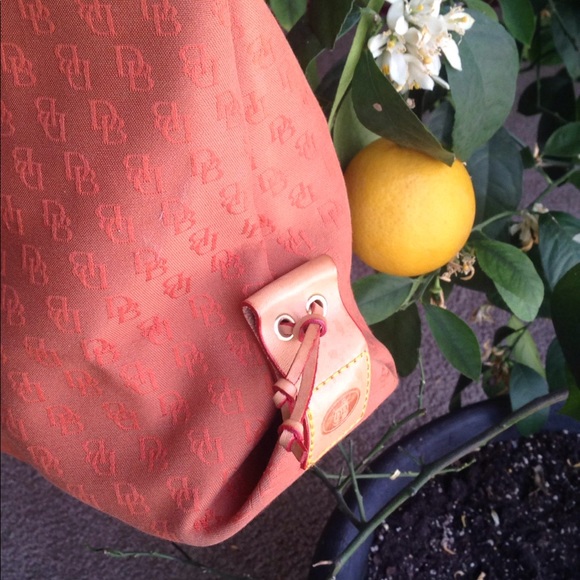 Dooney and Bourke Canvas And Pebble Leather XLTote - Picture 7 of 8